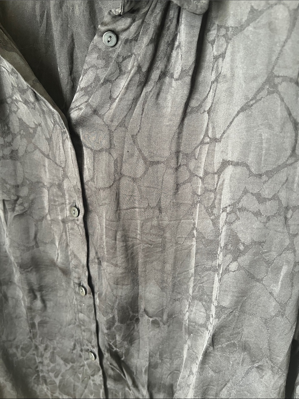 Ba&Sh Black Giraffe Pattern Button Blouse — image 3 of 8